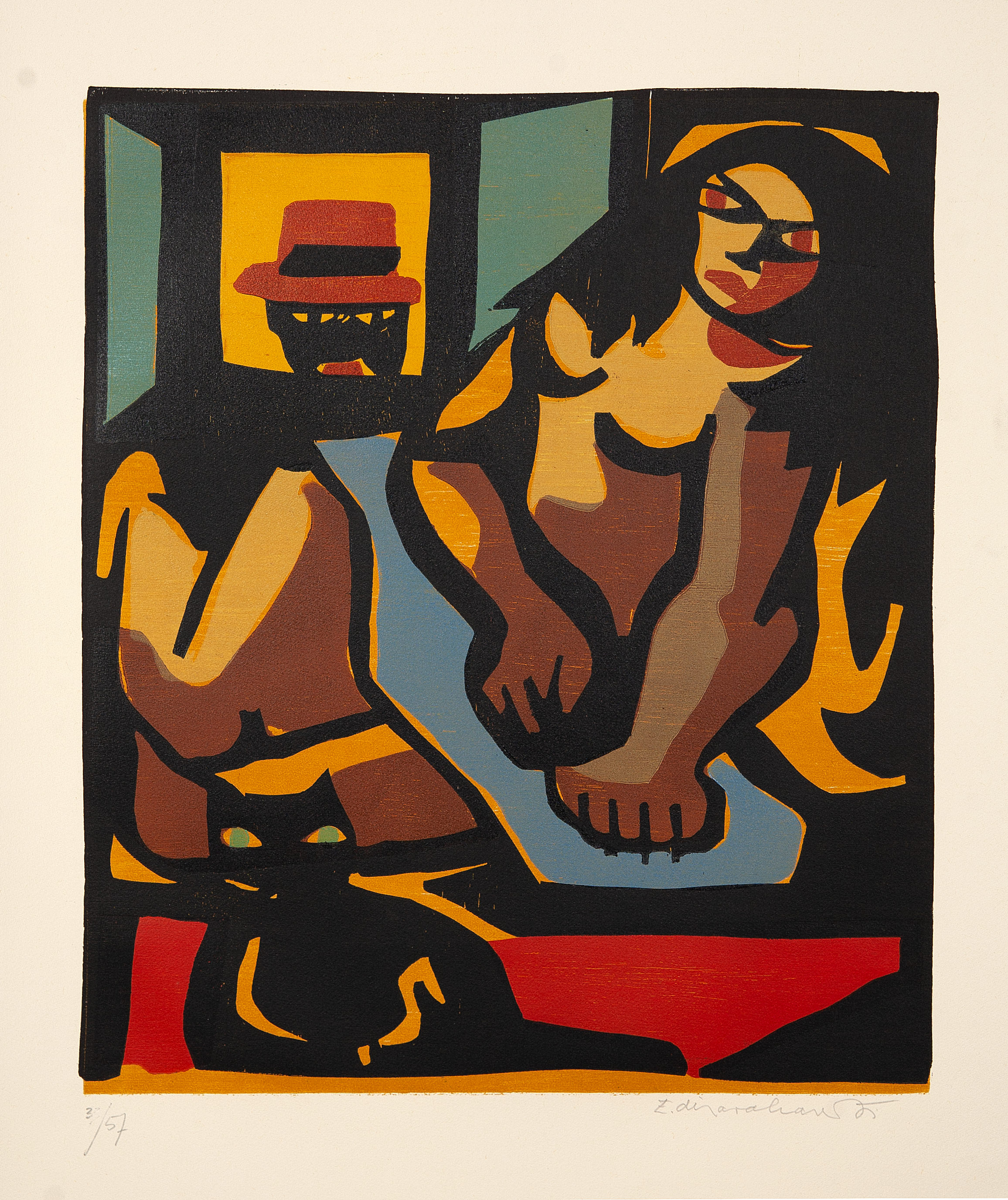 Emiliano di Cavalcanti - Mulata e Gato
