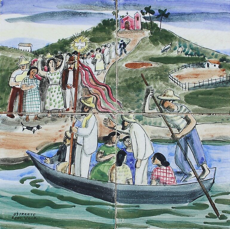 Alfredo Volpi - Chegada do Divino