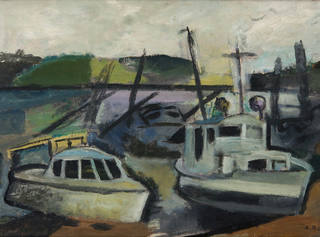 Aldo Bonadei - Barcos em Ubatuba