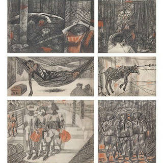 Candido Portinari - Conjunto de 10 desenhos