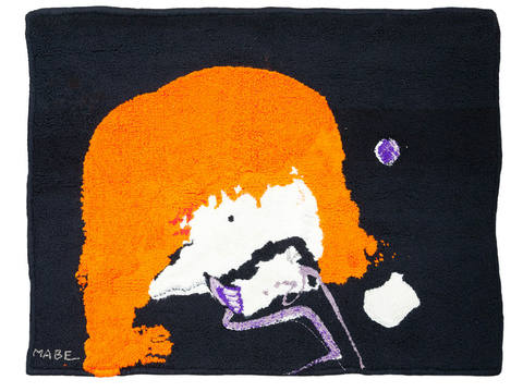 Composição Abstrata - Vermelho - Branco - Roxo - F. Preto