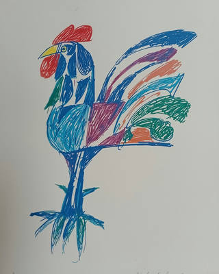 Aldemir Martins - Galo Azul
