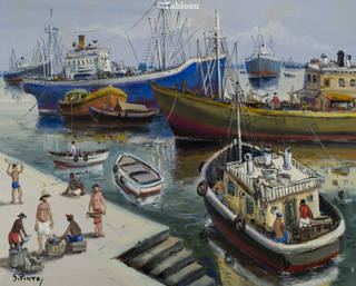 Sylvio Pinto - Barcos no cais