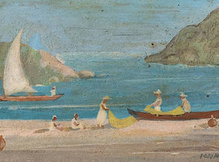 Fulvio Pennacchi - Marinha com Pescadores