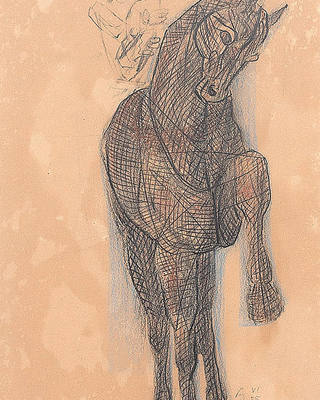 Candido Portinari - Noivos a Cavalo - Estudo para Painel Paz