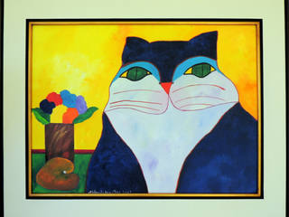 Aldemir Martins - Gato Azul com Vaso