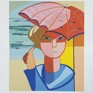 Cícero Dias - Mulher com guarda-chuva