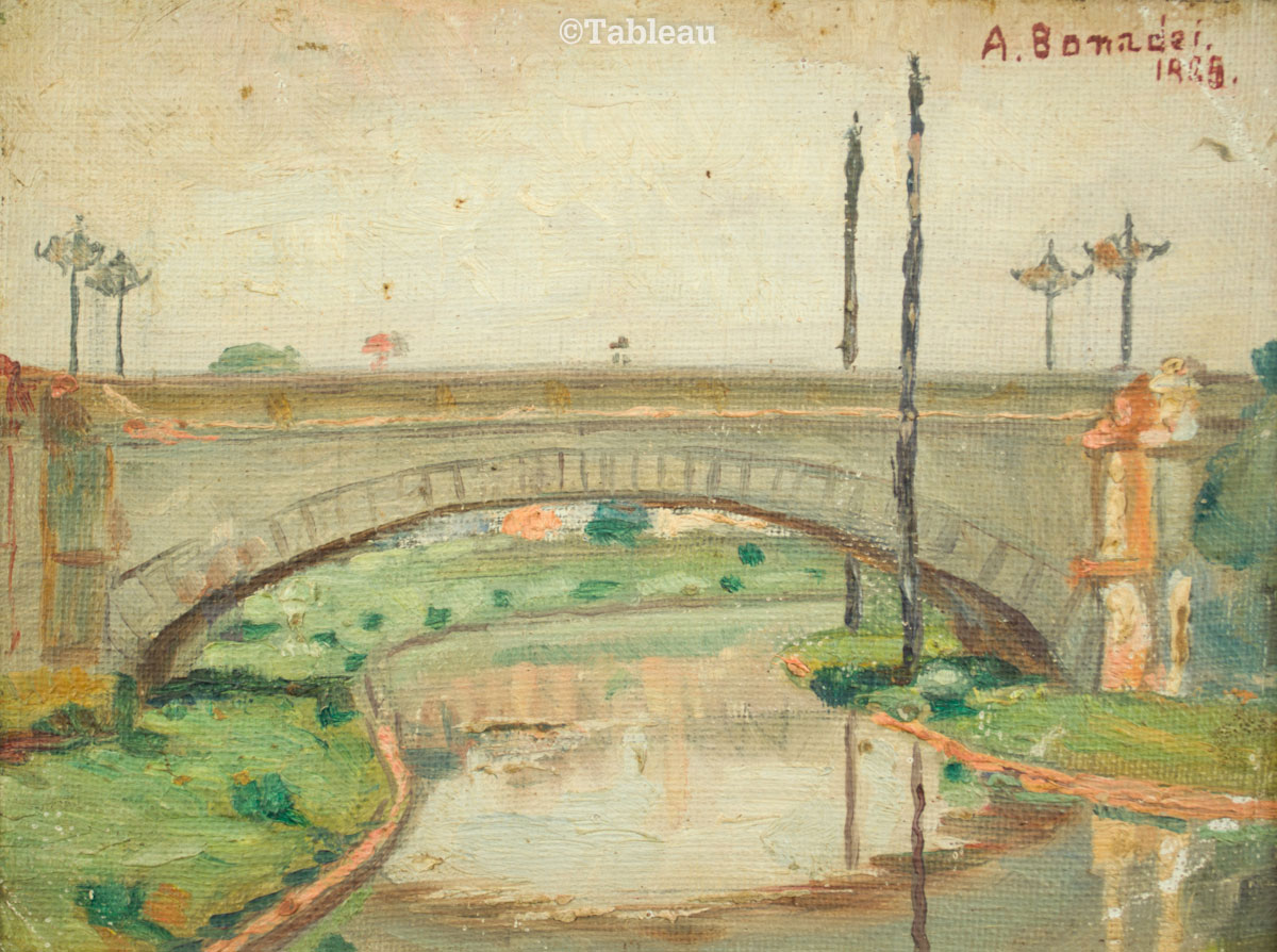 Aldo Bonadei - Ponte sobre o rio Tamanduateí