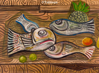 Emiliano di Cavalcanti - Natureza morta com peixes