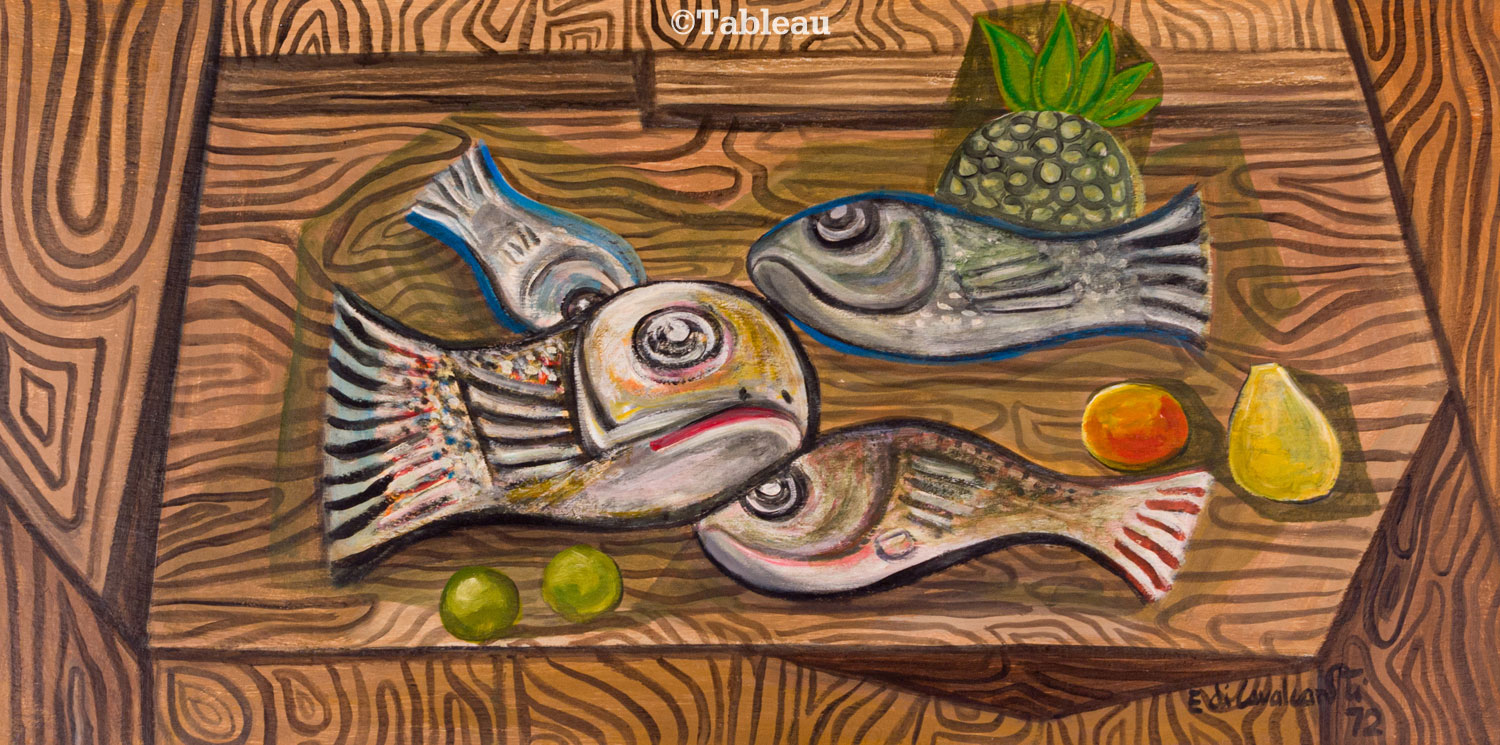 Emiliano di Cavalcanti - Natureza morta com peixes