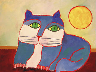 Aldemir Martins - Gato azul