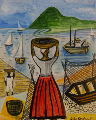 Emiliano di Cavalcanti - Baiana e pescadores
