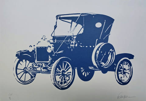 Carro Antigo Azul