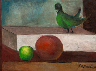 Emiliano di Cavalcanti - Pássaro Verde e Frutas