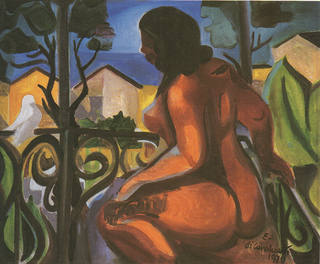 Emiliano di Cavalcanti - Mulata na Varanda