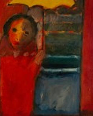 José Maria de Souza - Figura com Guarda-Chuva Amarelo