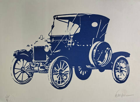 Carro Antigo Azul