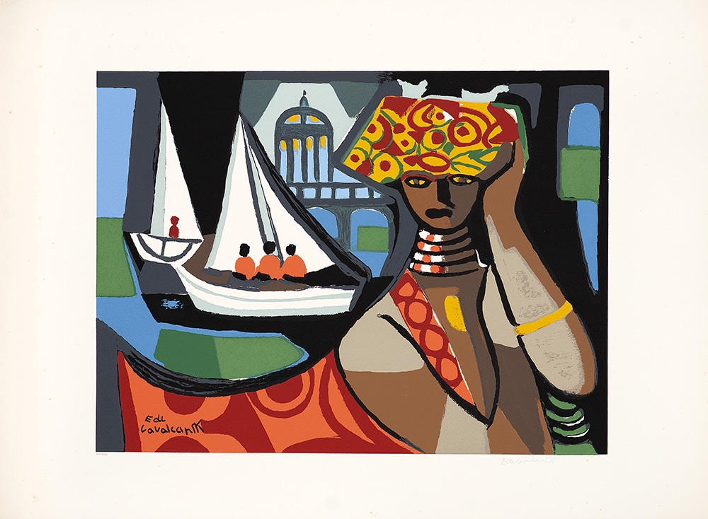 Emiliano di Cavalcanti - Mulher e Barcos