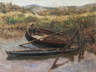 Alfredo Volpi - Paisagem com Barco