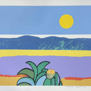 Aldemir Martins - Paisagem com cactus