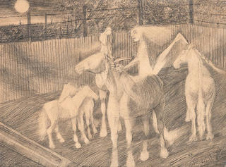 Candido Portinari - Menina com Cavalos