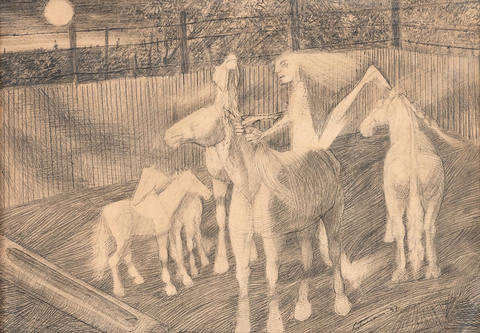 Menina com Cavalos