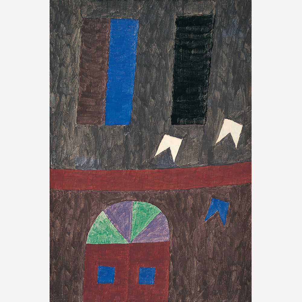 Alfredo Volpi - Fachada com Bandeirinha Azul