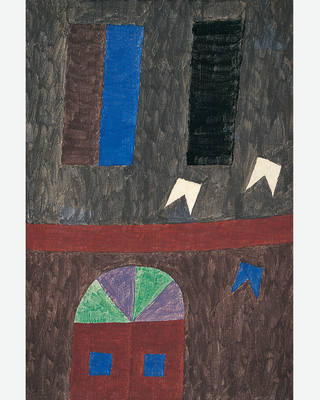 Alfredo Volpi - Fachada com Bandeirinha Azul
