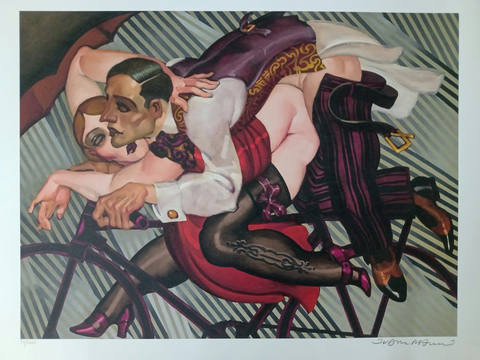 Casal de bicicleta
