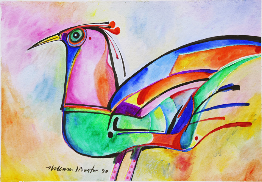 Aldemir Martins - Pássaro colorido