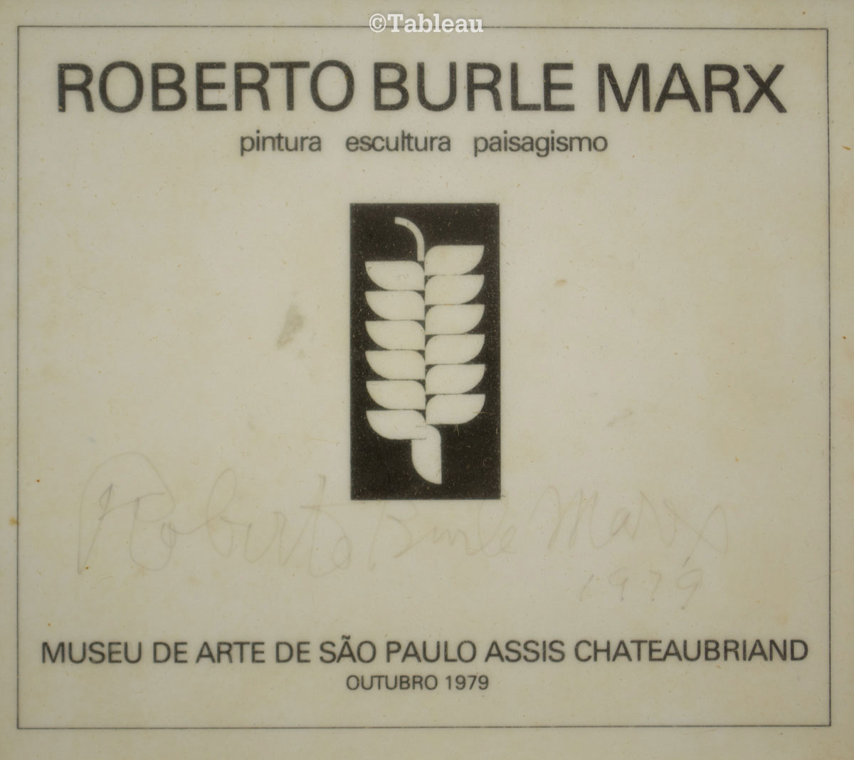 Roberto Burle Marx - Autógrafo