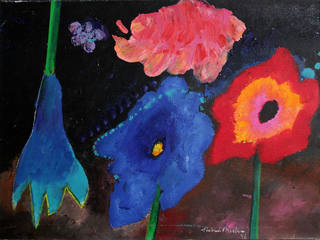 Aldemir Martins - Flores Azuis e Vermelhas