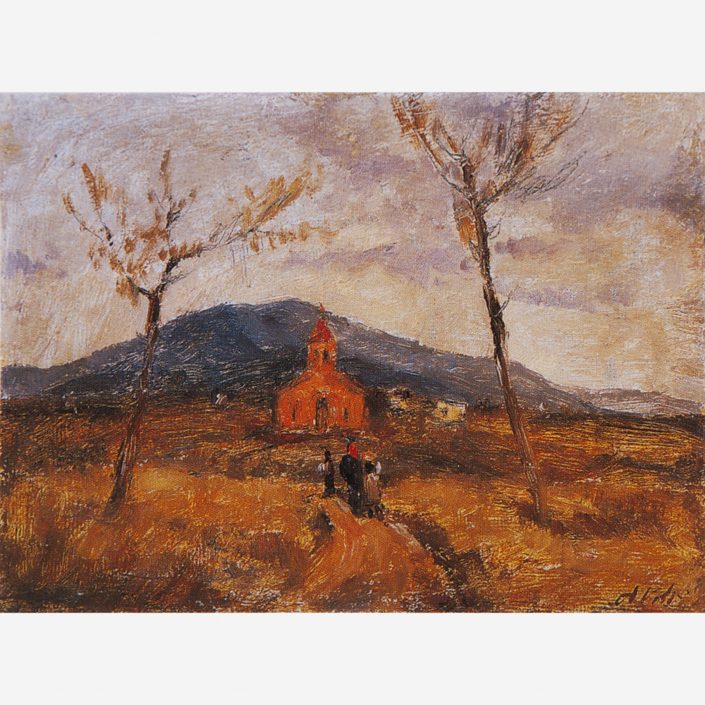 Alfredo Volpi - Paisagem com Igreja