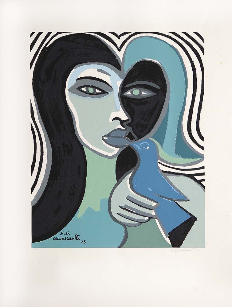 Emiliano di Cavalcanti - Figura em Azul