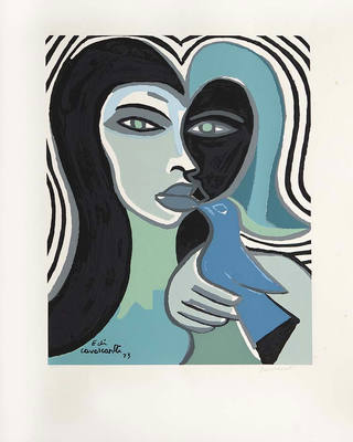 Emiliano di Cavalcanti - Figura em Azul