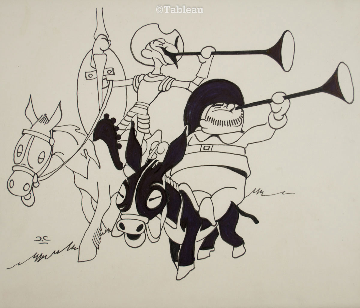 J. Carlos - Dom Quixote e Sancho Pança