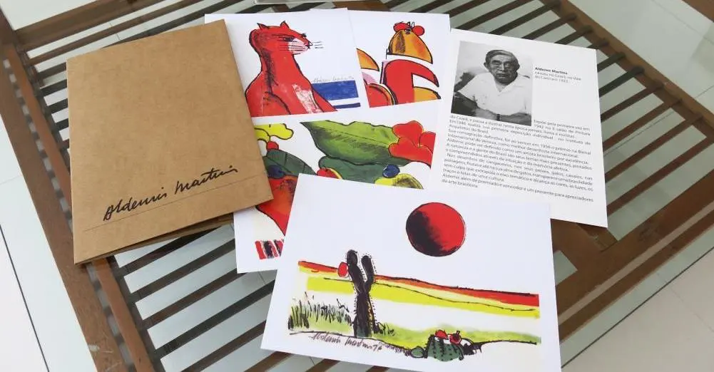 Aldemir Martins - - Excelente para presente! Kit Presente em Pasta contendo 4 gravuras e uma biografia do artista Gravuras e Biografia