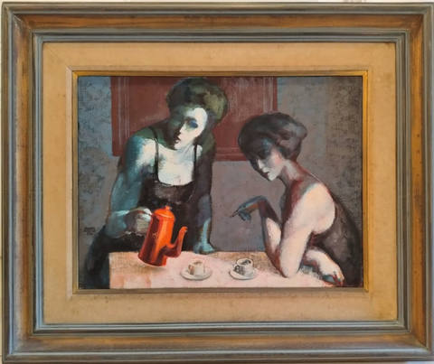 Duas mulheres à mesa