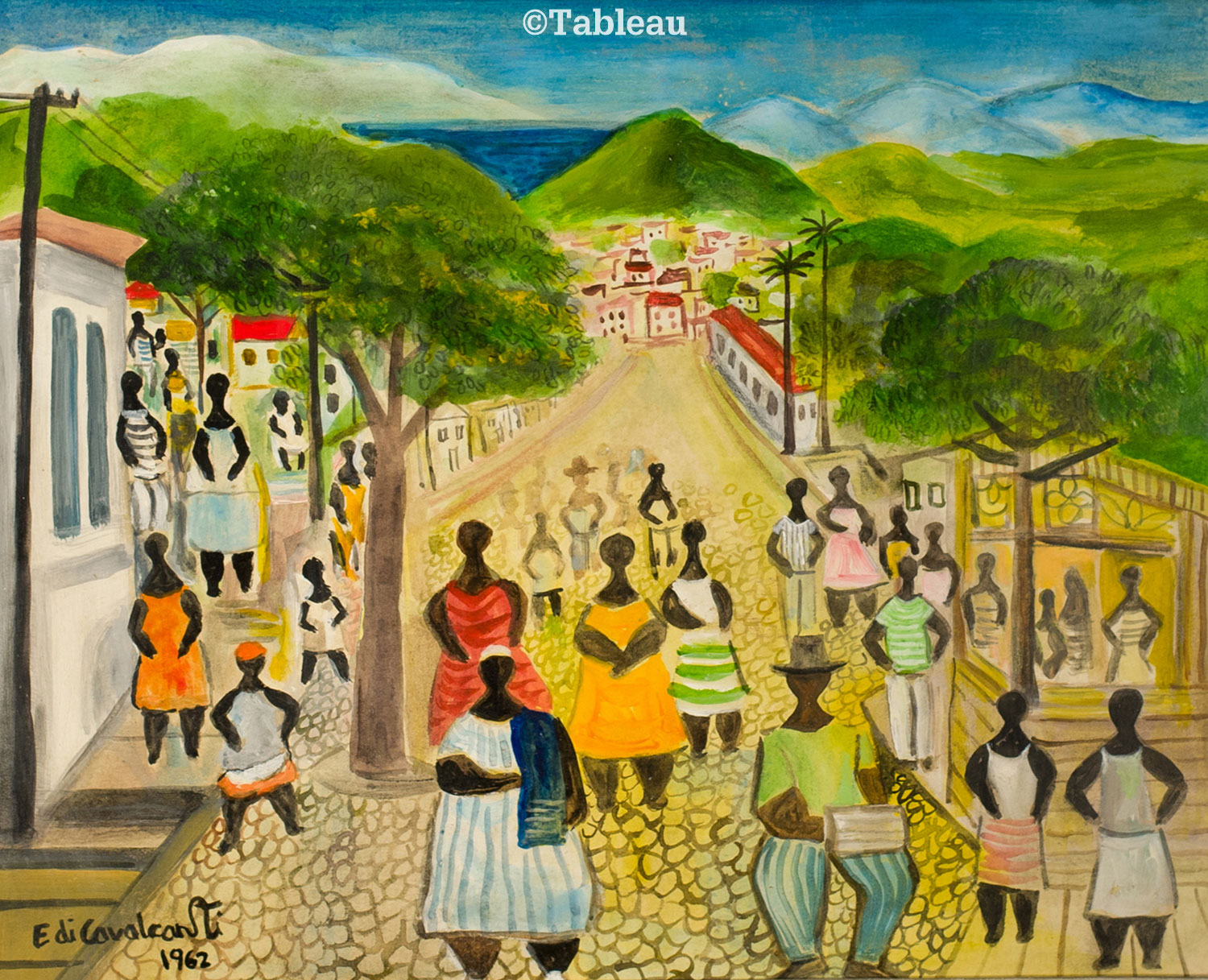 Emiliano di Cavalcanti - Paisagem e figuras