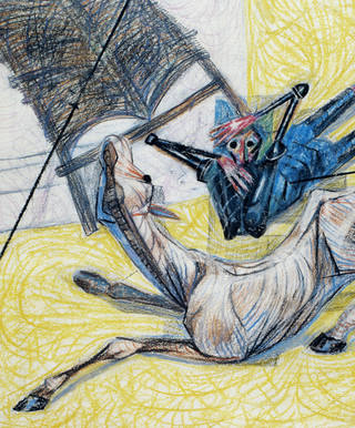 Candido Portinari - Dom Quixote Arremetendo contra o Moinho de Vento