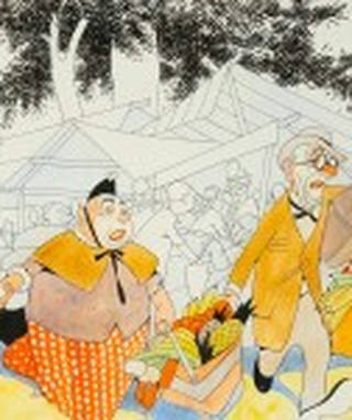 J. Carlos - Feira (Capa da revista “Careta”)