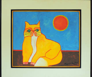Aldemir Martins - Gato Amarelo com Sol