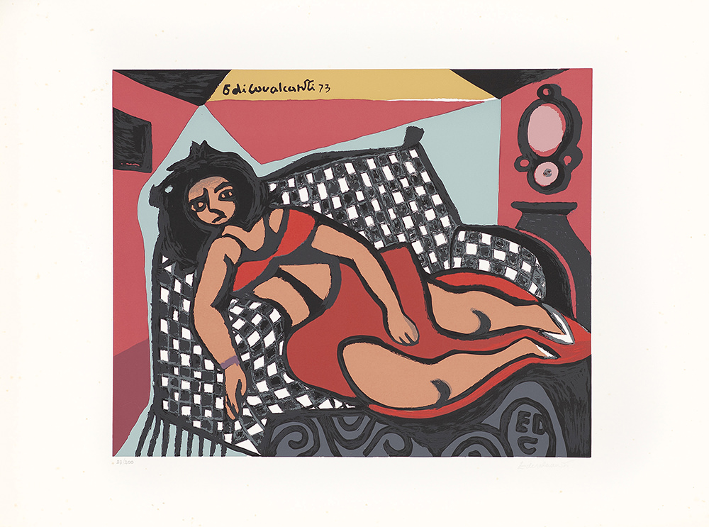 Emiliano di Cavalcanti - Mulher Deitada