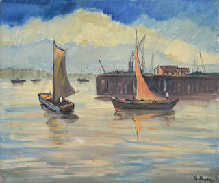 Sylvio Pinto - Marinha com Barcos