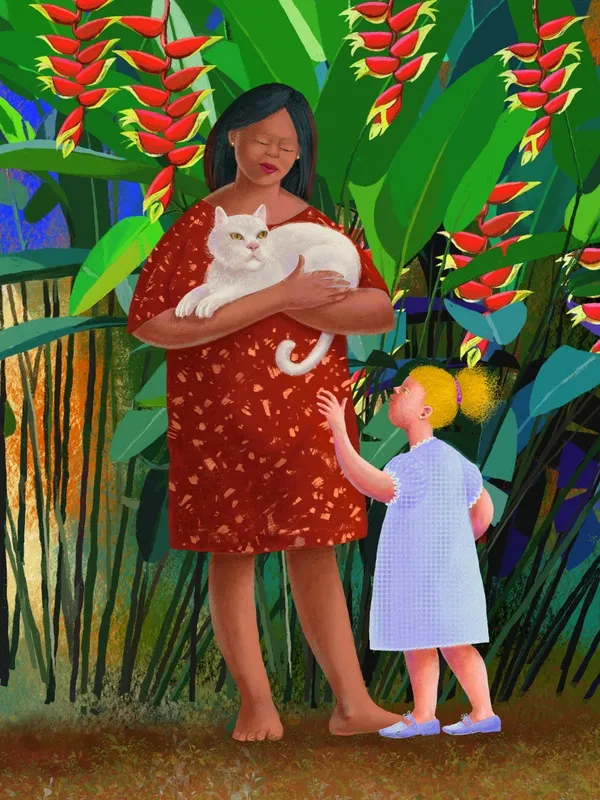 Nato Gomes - Mulher com Gata Branca