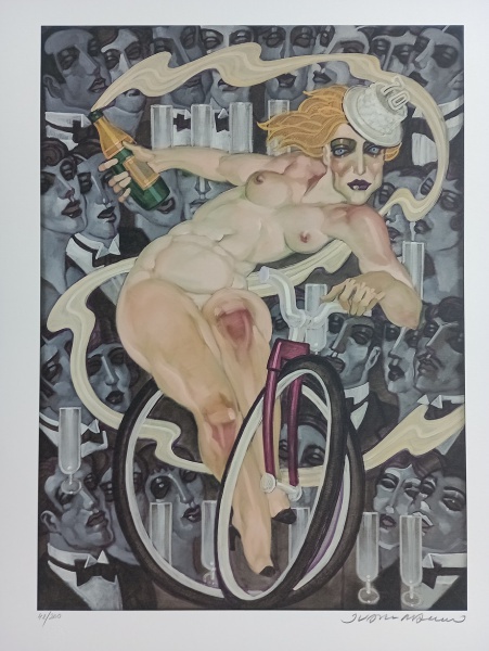 Mulher na bicicleta