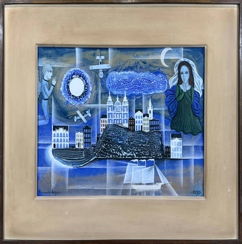 Nossa Senhora, anjo, igreja, barco e aviões