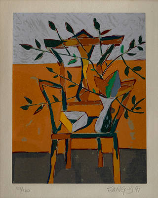 Kong Fang Chen - Cadeira com Vaso de Flor