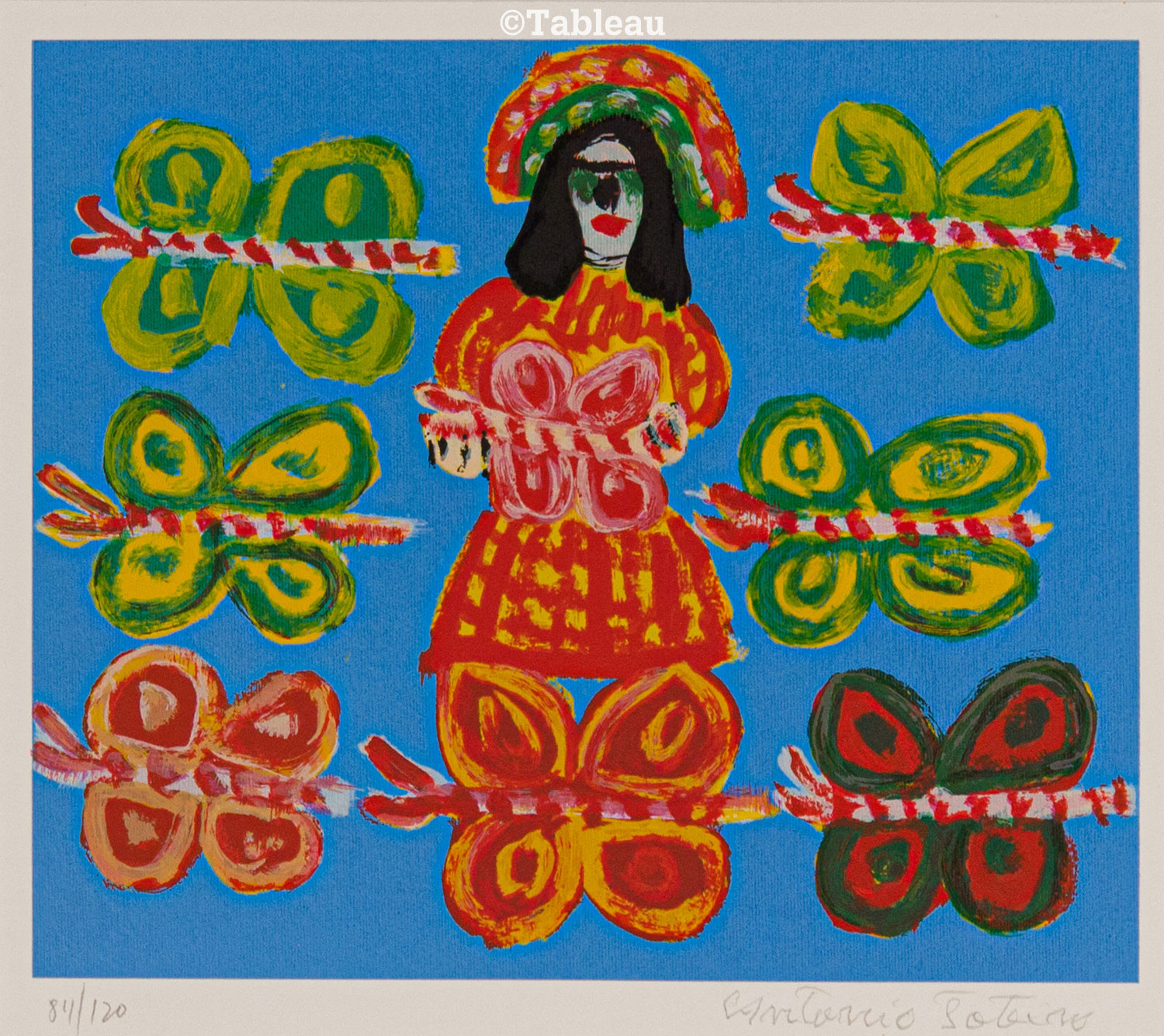 Antonio Poteiro - Figura e borboletas