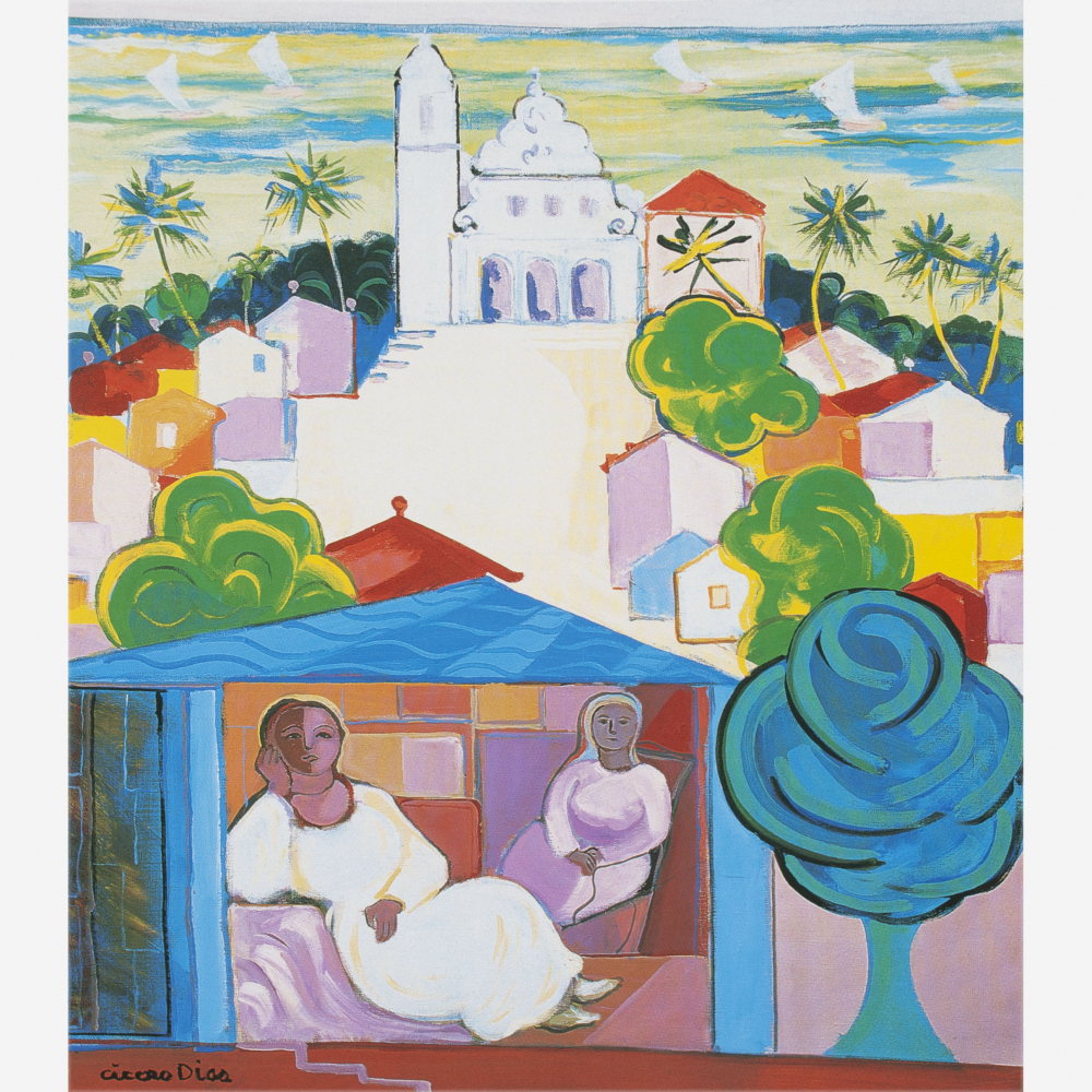 Cícero Dias - Mulheres na Varanda e o Convento de São Francisco - Olinda - Pe